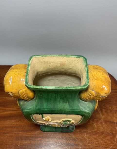 古玩陶瓷三彩瓶拍賣，當前價格1800元