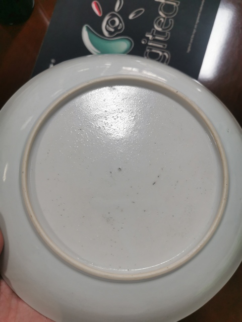 古玩陶瓷青花加彩山水樓閣臥盤拍賣,當(dāng)前價(jià)格4000元