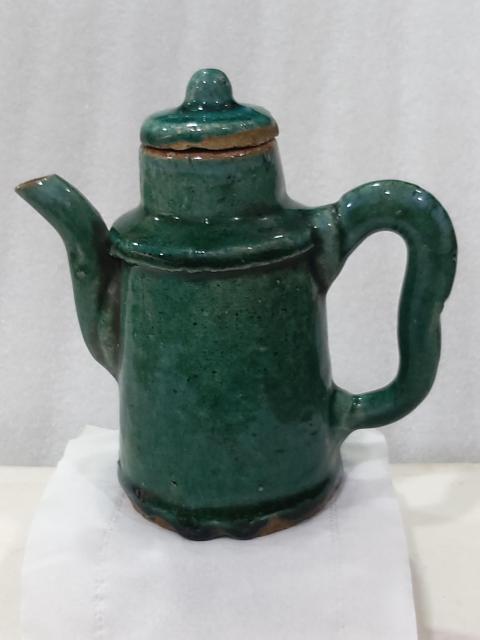 古玩陶瓷雙11秒殺綠彩油壺拍賣，當前價格450元