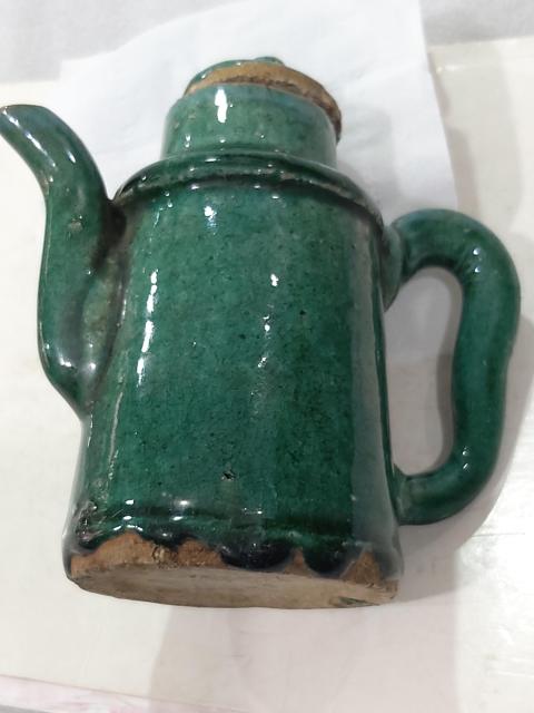 古玩陶瓷雙11秒殺綠彩油壺拍賣，當前價格450元