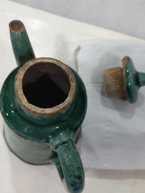 古玩陶瓷雙11秒殺綠彩油壺拍賣，當前價格450元