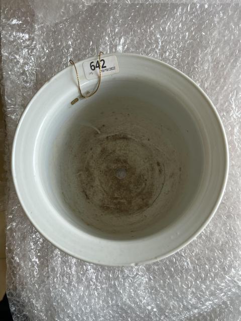 古玩陶瓷晚清民國時期粉彩花卉紋花盆拍賣，當前價格5800元