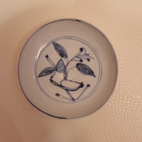 古玩陶瓷青花花卉紋盤拍賣,當前價格0元
