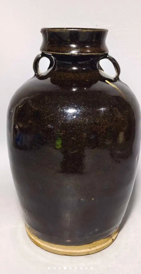 古玩陶瓷醬釉雙系罐拍賣,當前價格1998元