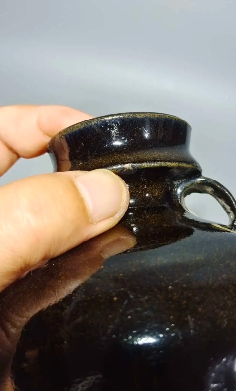 古玩陶瓷醬釉雙系罐拍賣,當前價格1998元