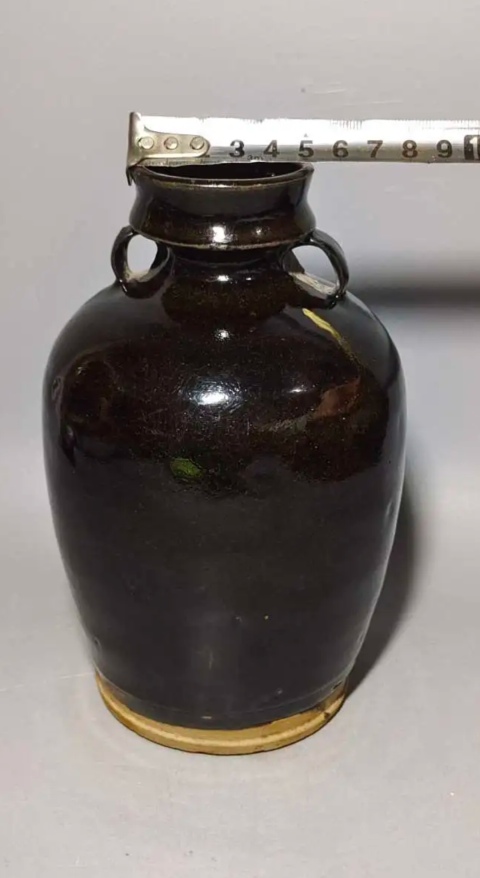 古玩陶瓷醬釉雙系罐拍賣,當前價格1998元