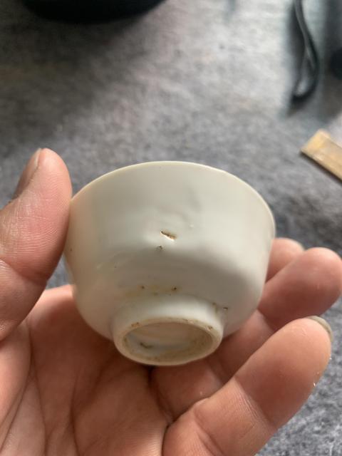 古玩陶瓷晚明白釉杯拍賣，當前價格3000元