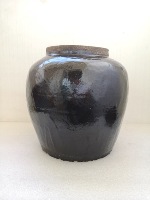 古玩陶瓷清代早期黑釉蓋罐拍賣，當前價格680元