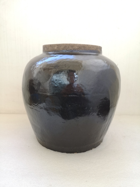 古玩陶瓷清代早期黑釉蓋罐拍賣，當前價格680元