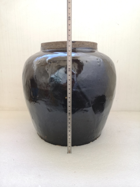 古玩陶瓷清代早期黑釉蓋罐拍賣，當前價格680元