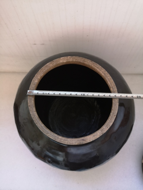 古玩陶瓷清代早期黑釉蓋罐拍賣，當前價格680元