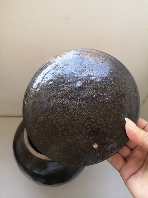 古玩陶瓷清代早期黑釉蓋罐拍賣，當前價格680元
