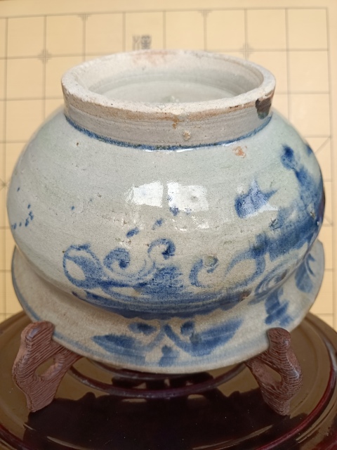 古玩陶瓷【精品大口徑】明代.青花大香爐拍賣，當前價格2980元
