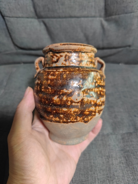 古玩陶瓷唐代?醬釉罐拍賣，當(dāng)前價(jià)格853元