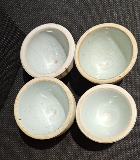 古玩陶瓷明代?青白釉杯(四只)拍賣,當前價格3999元
