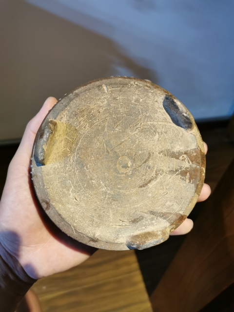 古玩陶瓷醬釉瀝粉線條紋三足洗拍賣,當(dāng)前價(jià)格4800元