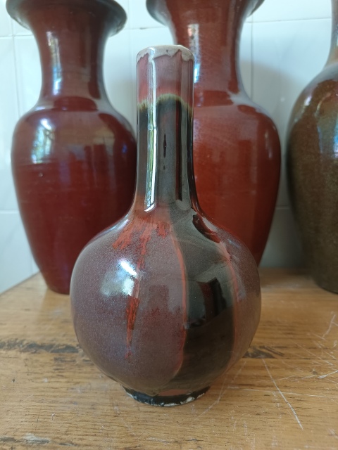 古玩陶瓷晚清民國時期三羊開泰天球瓶拍賣，當前價格6800元