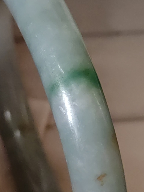 古玩雜項翡翠手鐲一只拍賣,當前價格9600元