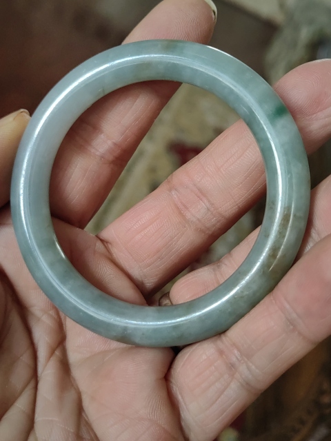 古玩雜項翡翠手鐲一只拍賣,當前價格9600元