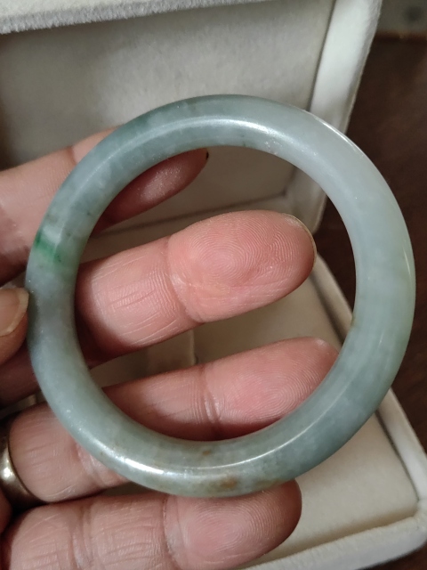 古玩雜項翡翠手鐲一只拍賣,當前價格9600元