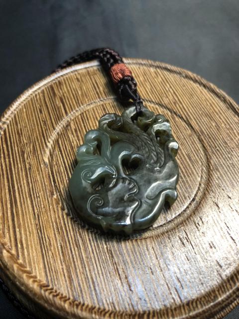 古玩玉器和田玉雕“鳳凰”佩拍賣，當前價格388元