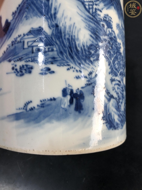 古玩陶瓷青花山水人物筆筒拍賣，當前價格13000元