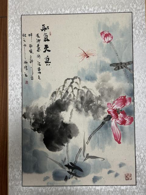 古玩字畫(huà)秦國(guó)強(qiáng)老師寫(xiě)意荷花拍賣(mài),當(dāng)前價(jià)格850元