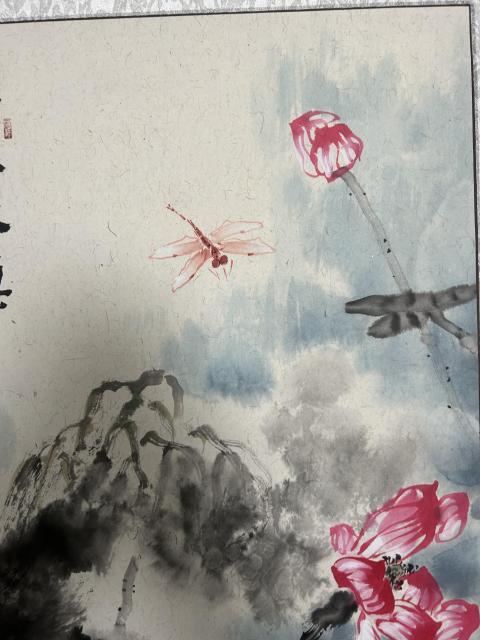 古玩字畫(huà)秦國(guó)強(qiáng)老師寫(xiě)意荷花拍賣(mài),當(dāng)前價(jià)格850元