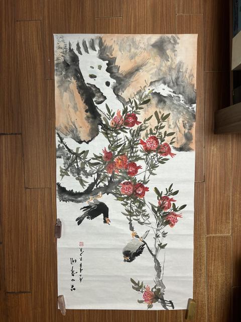 古玩字畫李玉夕花鳥拍賣，當(dāng)前價(jià)格375元