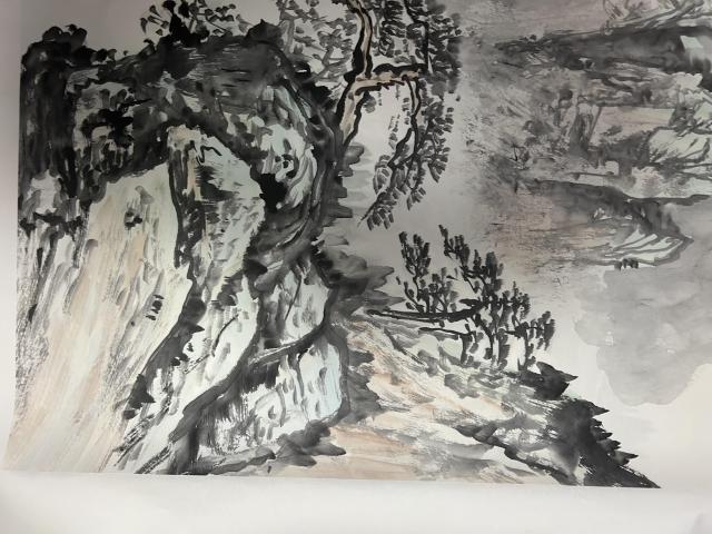 古玩字畫朱玉斌《山水》拍賣，當前價格450元