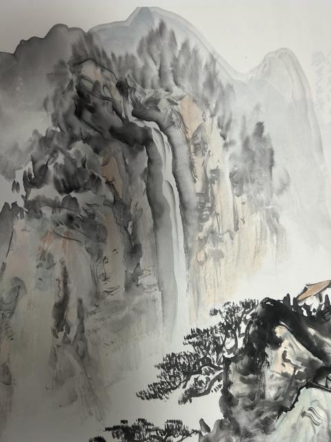 古玩字畫朱玉斌《山高水長》拍賣,當前價格450元