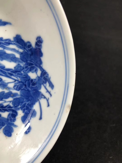 古玩陶瓷官窯 大清光緒 青花秋葵紋小碟拍賣，當前價格5800元