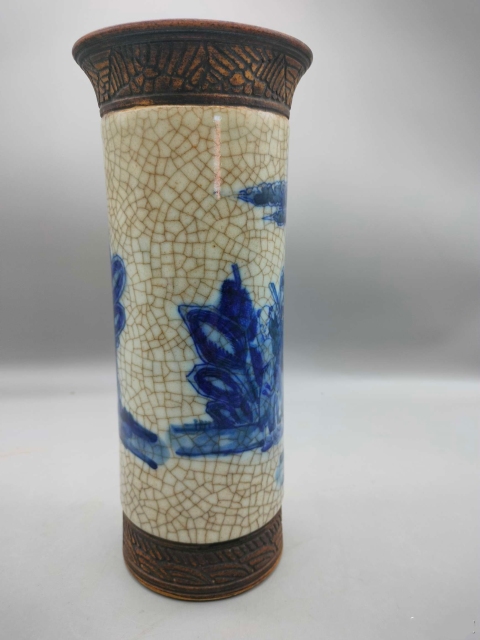 古玩陶瓷哥釉***青花人物故事紋花觚拍賣,當(dāng)前價(jià)格8500元