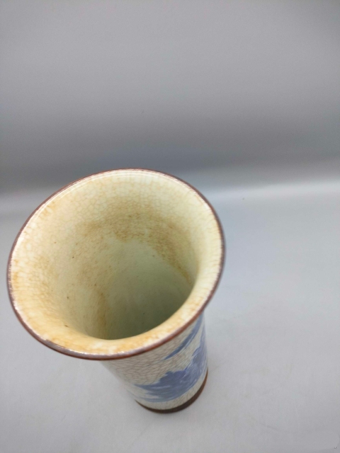 古玩陶瓷哥釉***青花人物故事紋花觚拍賣,當(dāng)前價(jià)格8500元