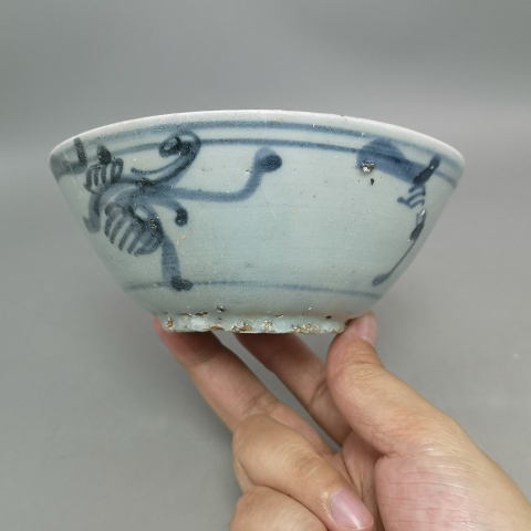 古玩陶瓷青花龍紋碗拍賣,當前價格1300元