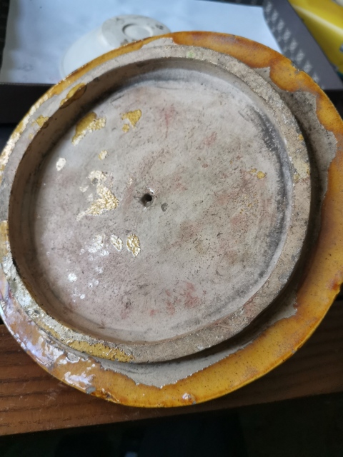 古玩陶瓷明代，黃釉巨型蓋拍賣，當前價格888元
