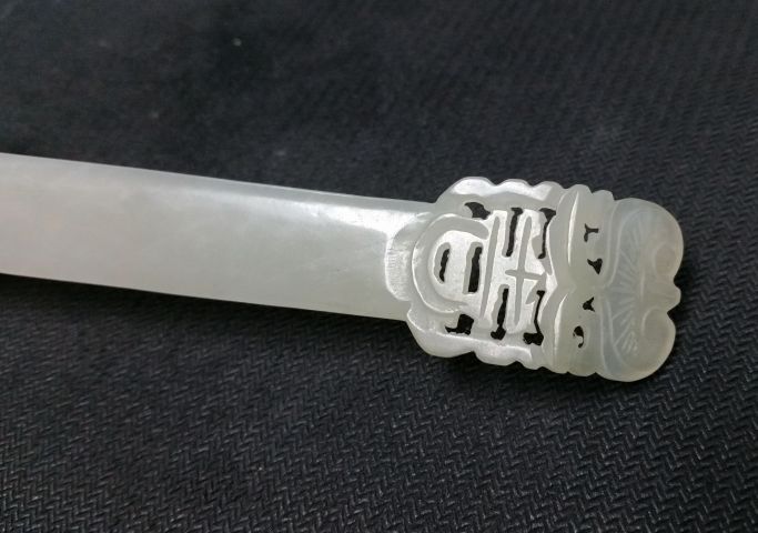 古玩玉器民國和田玉吉祥如意發簪拍賣，當前價格2666元