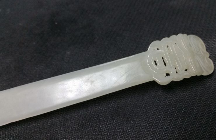 古玩玉器民國和田玉吉祥如意發簪拍賣，當前價格2666元
