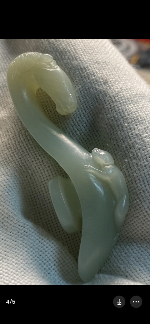 古玩玉器清代馬上封侯帶鉤拍賣,當前價格8200元