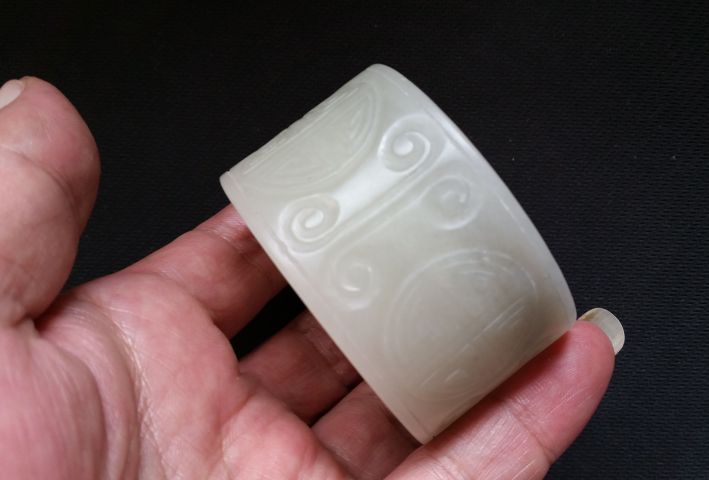 古玩玉器和田白玉發(fā)箍拍賣,當(dāng)前價格880元