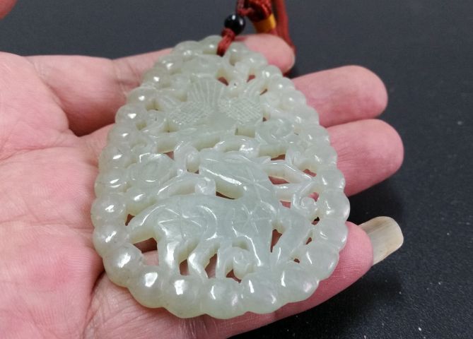 古玩玉器鹿鶴同春連珠玉佩拍賣,當前價格480元