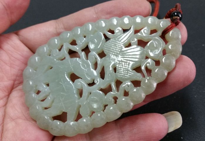 古玩玉器鹿鶴同春連珠玉佩拍賣,當前價格480元