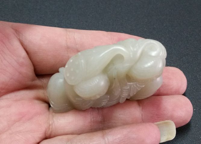 古玩玉器和田玉雕和合二仙拍賣,當前價格600元