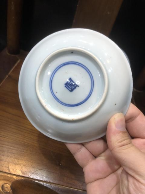 古玩陶瓷(新年放漏中)清-康熙-三多花卉紋-青花賞碟一對拍賣,當前價格994元