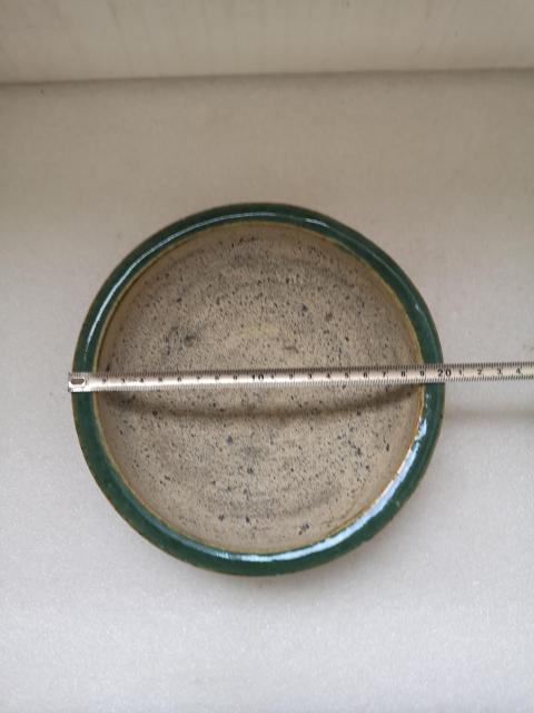 古玩陶瓷清早期綠釉盤拍賣,當前價格580元