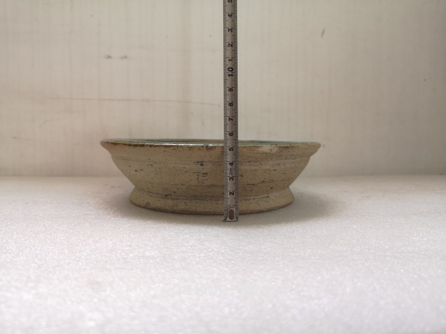 古玩陶瓷清早期綠釉盤拍賣,當前價格580元