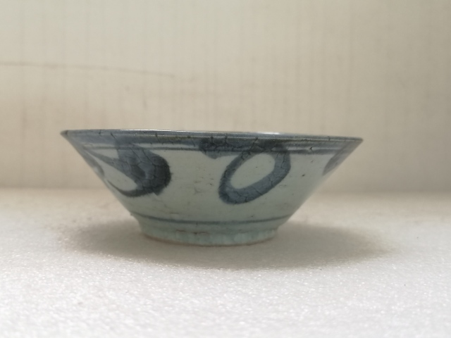 古玩陶瓷團螭紋青花碗拍賣，當前價格680元