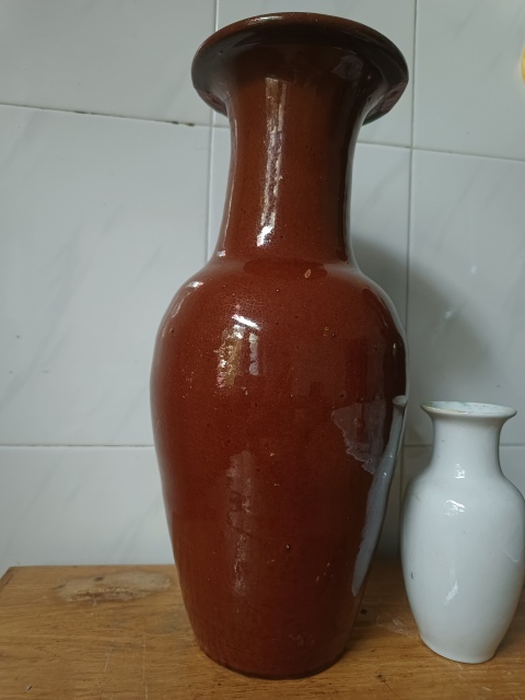 古玩陶瓷清中鈞紅釉羅漢瓶拍賣，當前價格4900元