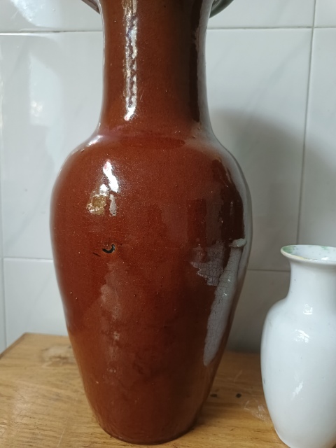 古玩陶瓷清中鈞紅釉羅漢瓶拍賣，當前價格4900元