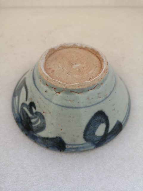 古玩陶瓷團螭紋青花碗拍賣，當前價格680元